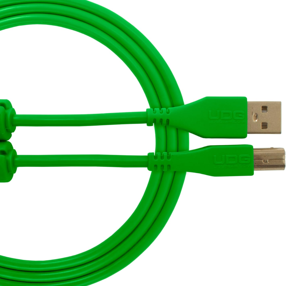 UDG Ultimate Audio Cable USB 2.0 A-B, Green, Straight, 1 m