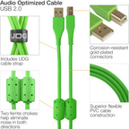 UDG Ultimate Audio Cable USB 2.0 A-B, Green, Straight, 2 m