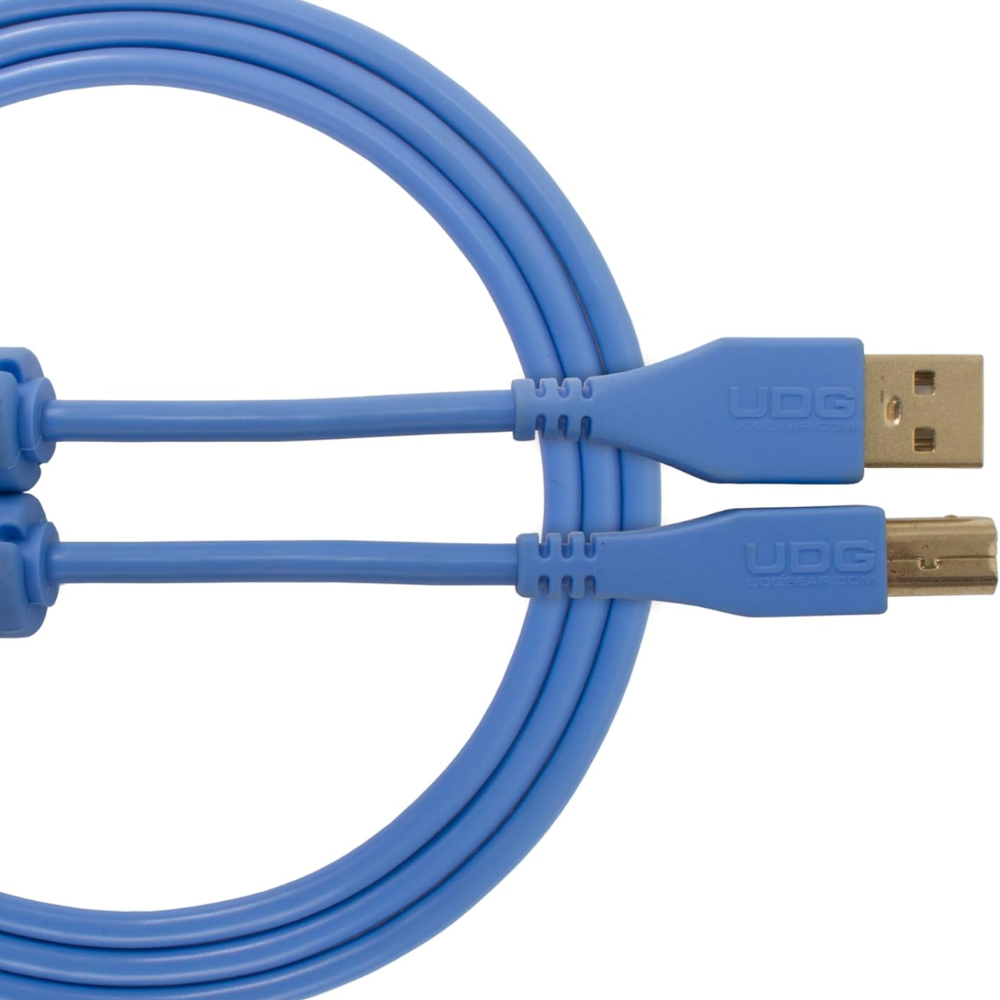 UDG Ultimate Audio Cable USB 2.0 A-B, Light Blue, Straight, 1 m