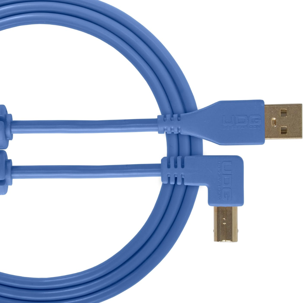 UDG Ultimate Audio Cable USB 2.0 A-B, Light Blue, Angled, 3 m