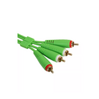 UDG Ultimate Audio Cable Set RCA - RCA, Green, Straight, 1.5 m