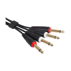 UDG Ultimate Audio Cable Set 1/4" Jack - 1/4" Jack, Black, Straight, 1.5 m