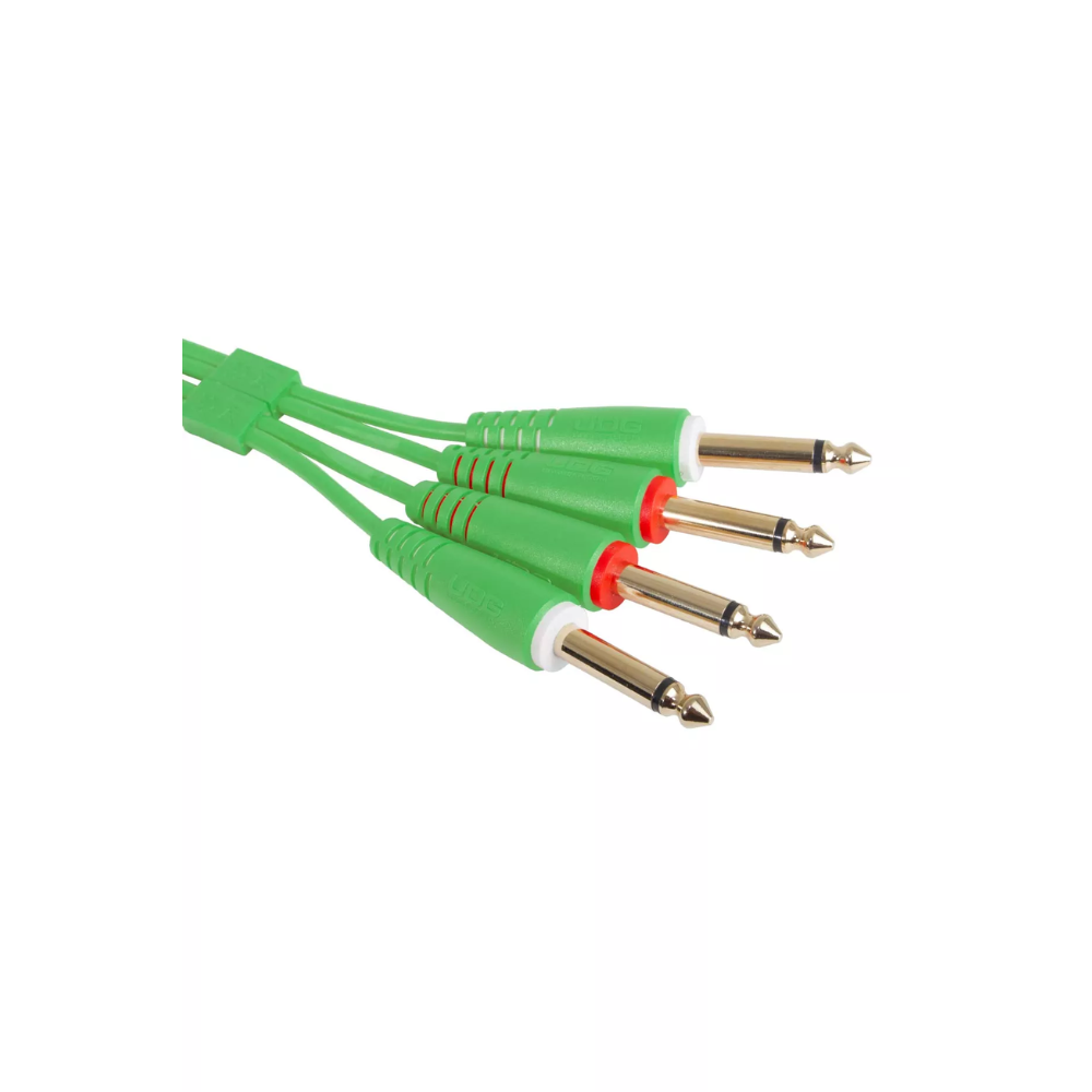 UDG Ultimate Audio Cable Set 1/4" Jack - 1/4" Jack, Green, Straight, 1.5 m