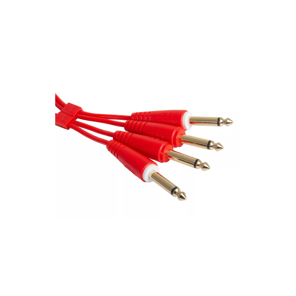 UDG Ultimate Audio Cable Set 1/4" Jack - 1/4" Jack, Red, Straight, 1.5 m
