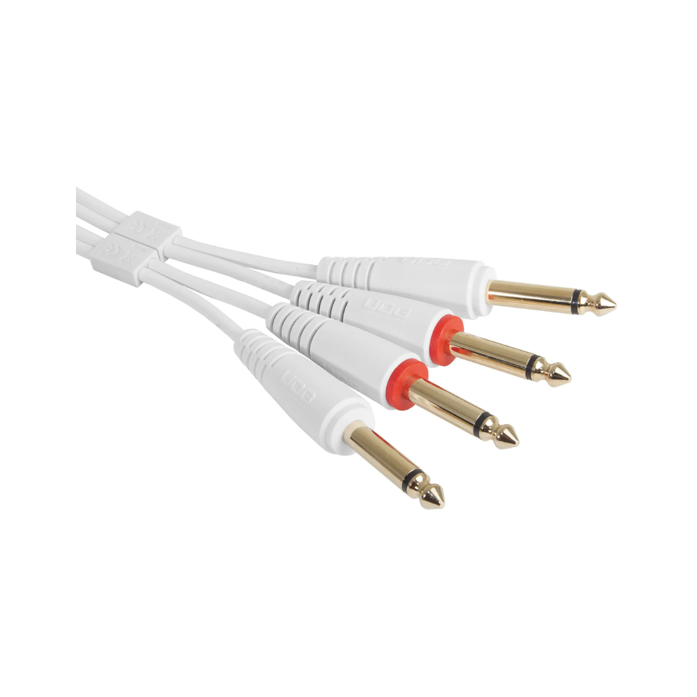 UDG Ultimate Audio Cable Set 1/4" Jack - 1/4" Jack, White, Straight, 1.5 m