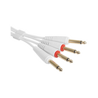UDG Ultimate Audio Cable Set 1/4" Jack - 1/4" Jack, White, Straight, 1.5 m