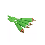 UDG Ultimate Audio Cable Set RCA - RCA, Green, Straight, 3 m