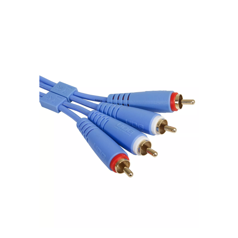 UDG Ultimate Audio Cable Set RCA - RCA, Light Blue, Straight, 3 m