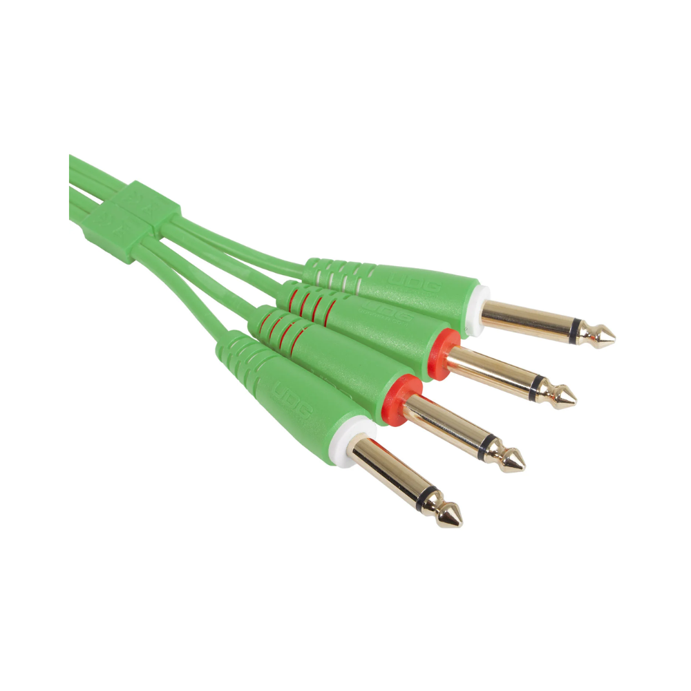 UDG Ultimate Audio Cable Set 1/4" Jack - 1/4" Jack, Green, Straight, 3 m