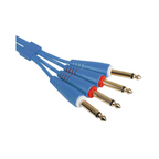UDG Ultimate Audio Cable Set 1/4" Jack - 1/4" Jack, Light Blue, Straight, 3 m