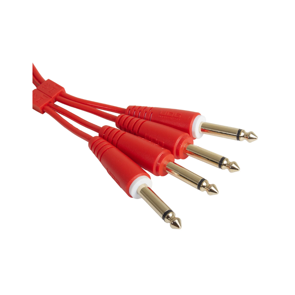 UDG Ultimate Audio Cable Set 1/4" Jack - 1/4" Jack, Red, Straight, 3 m