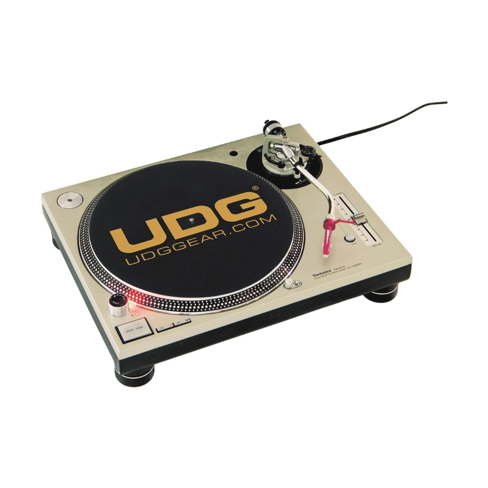 UDG Turntable Slipmat Set, Black/Golden (Sold in Pairs)