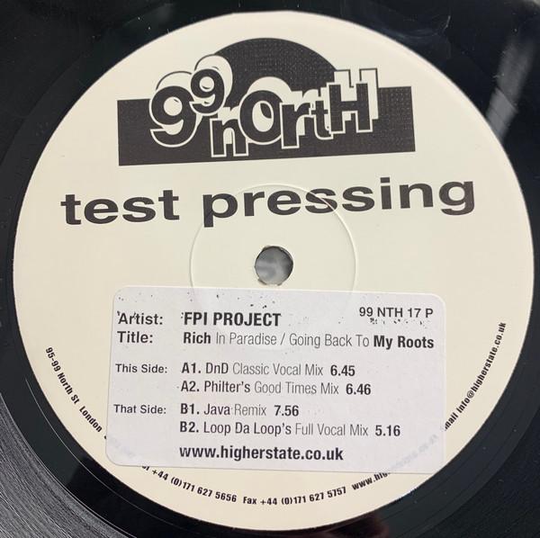 FPI Project Rich In Paradise "Going Back To My Roots" (The Remixes) 12"Vinyl (Electronic)