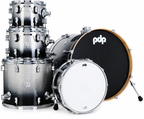 PDP Concept Maple 4-Piece Shell Pack 20", Silver-to-Black Fade, Chrome Hardware