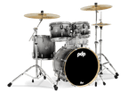 PDP Concept Maple 4-Piece Shell Pack 20", Silver-to-Black Fade, Chrome Hardware