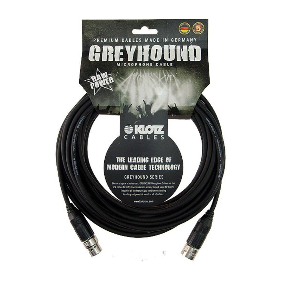 Greyhound Microphone Cable 5m With XLR F/M by KLOTZ