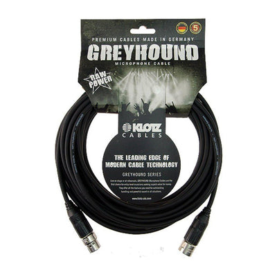Greyhound Microphone Cable 5m With XLR F/M by KLOTZ
